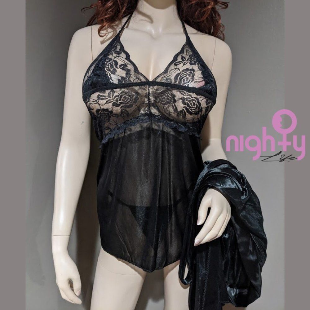 Midnight 3 Piece Robe Set - Picture 5 of 9